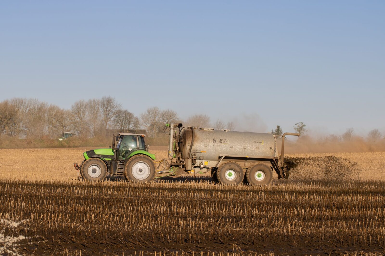 Fertilizer spread across farmland