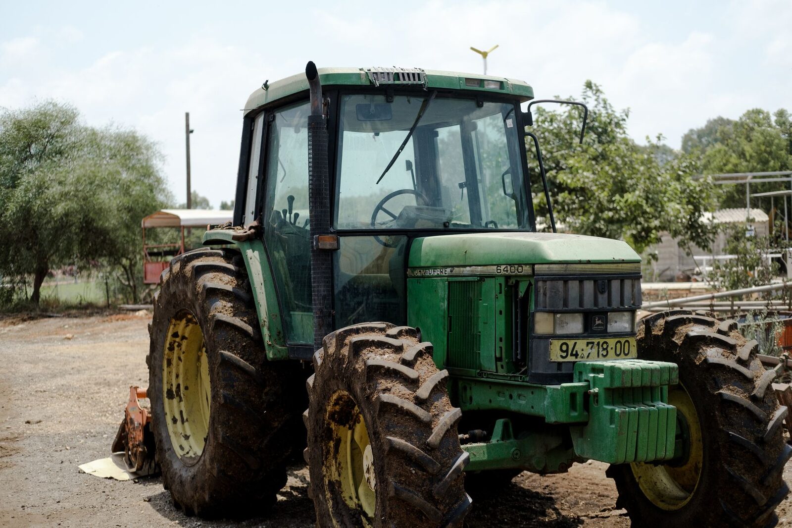 Agricultural equipment in a field